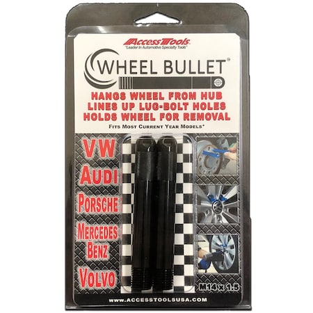 Access Tools Wheel Bullet 14X1.5 2Pk AETWB2-1415BLACK